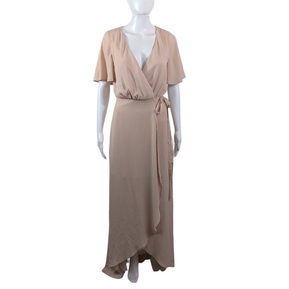 Show Me Your Mumu Light Pink Sophia Wrap Dress Size S - Picture 1 of 4